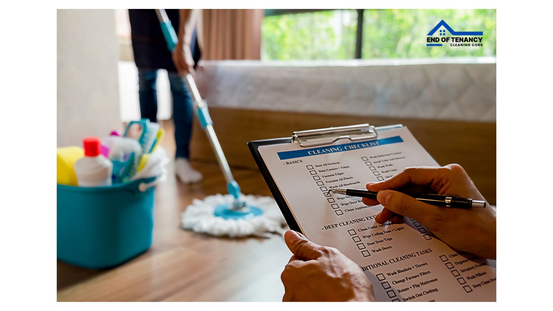 You should have received a checklist that your agency or landlord has provided and the cleaning company you schedule should have their own end of tenancy cleaning checklist too. Both should be virtually identical. This is why it's important to choose the right cleaning company. A thorough service guarantees that the end of tenancy cleaning company's checklist includes all necessary areas and items for end of tenancy cleaning, such as kitchen appliances, bathrooms, windows, and carpets.